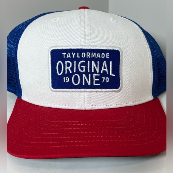 TaylorMade Retro VTG Inspired Official Patch Logo Golf Hat Cap EUC - Picture 2 of 7